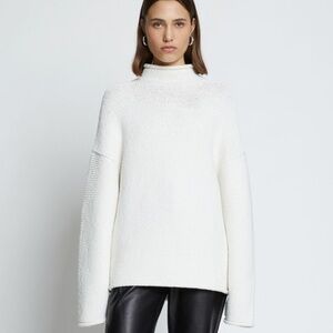 Proenza Schouler white Cotton Mock neck Sweater sz Small
